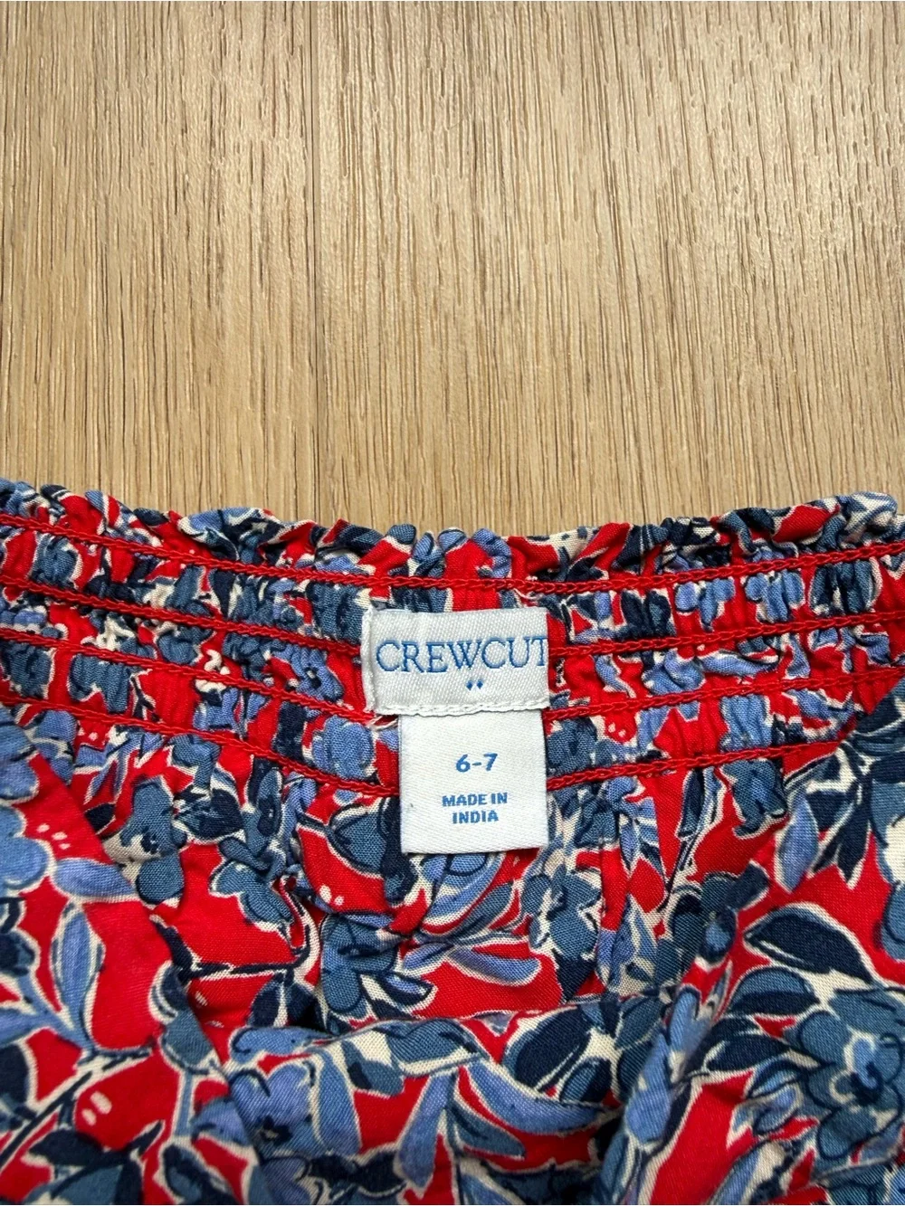 Crewcuts Red and Blue Floral Circle Skort